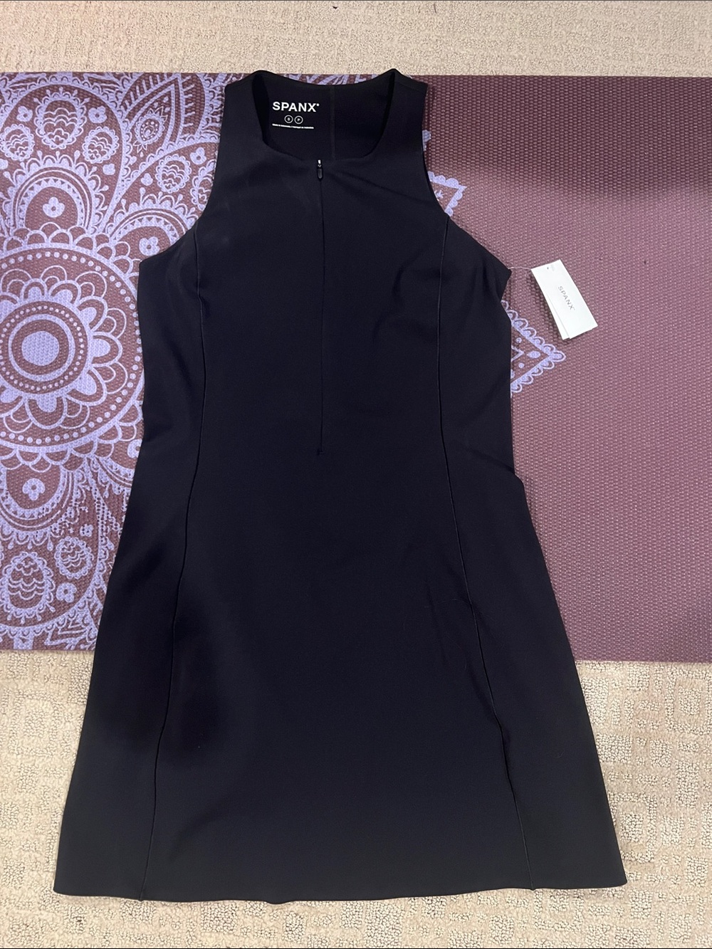 SPANX Black Sleeveless A-Line Mini Dress